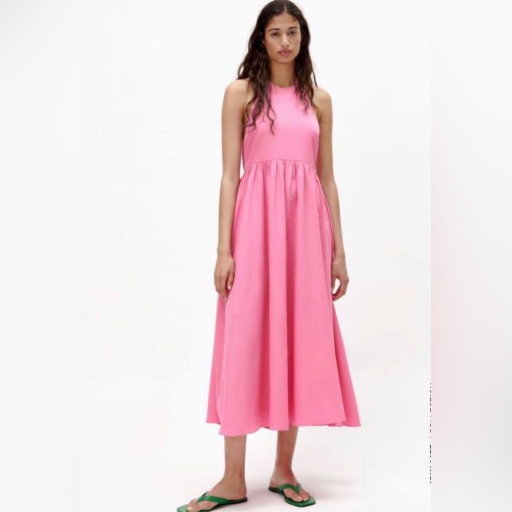 Zara Poplin Halter Midi Dress 0881/301/630